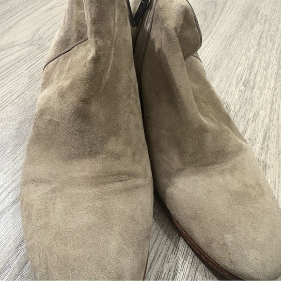 Sam Edelman Women’s Size 8.5 Ankle Boots Petty Putty Suede Bootie Beige Shoe - Picture 6 of 11